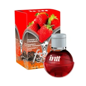 Gel Beijável Morango com Champagne Efeito Quente 40g – Fruit Sexy