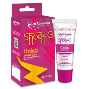Gel vibrador líquido beijável Shock-G aroma chiclete 8g La Pimienta
