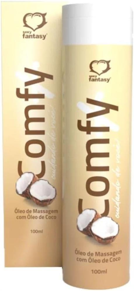 Óleo de Massagem Hidratante Relaxante com Óleo de Coco Comfy+ 100ml - Toque Suave e Aroma Envolvente