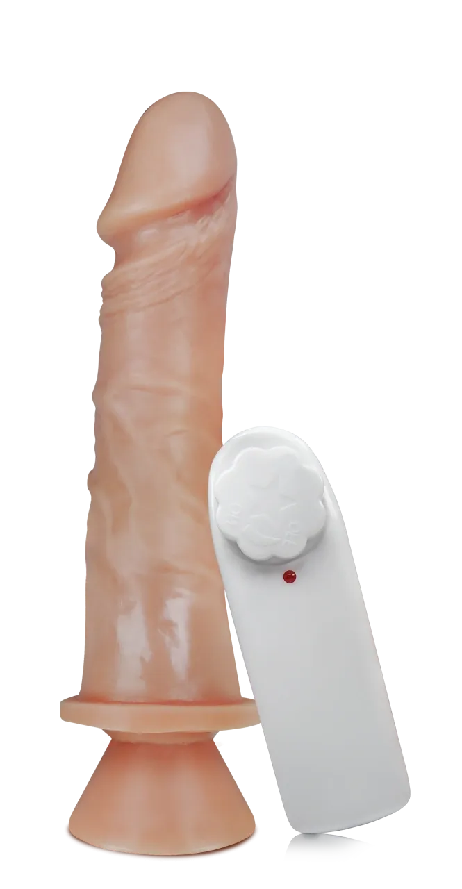Pênis Com Vibro e Ventosa - 18cm X 4,4cm