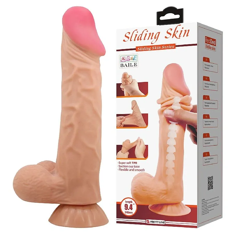 Pênis Realístico com dupla Camada - Sliding Skin - 24.0x5.0 - BAILE