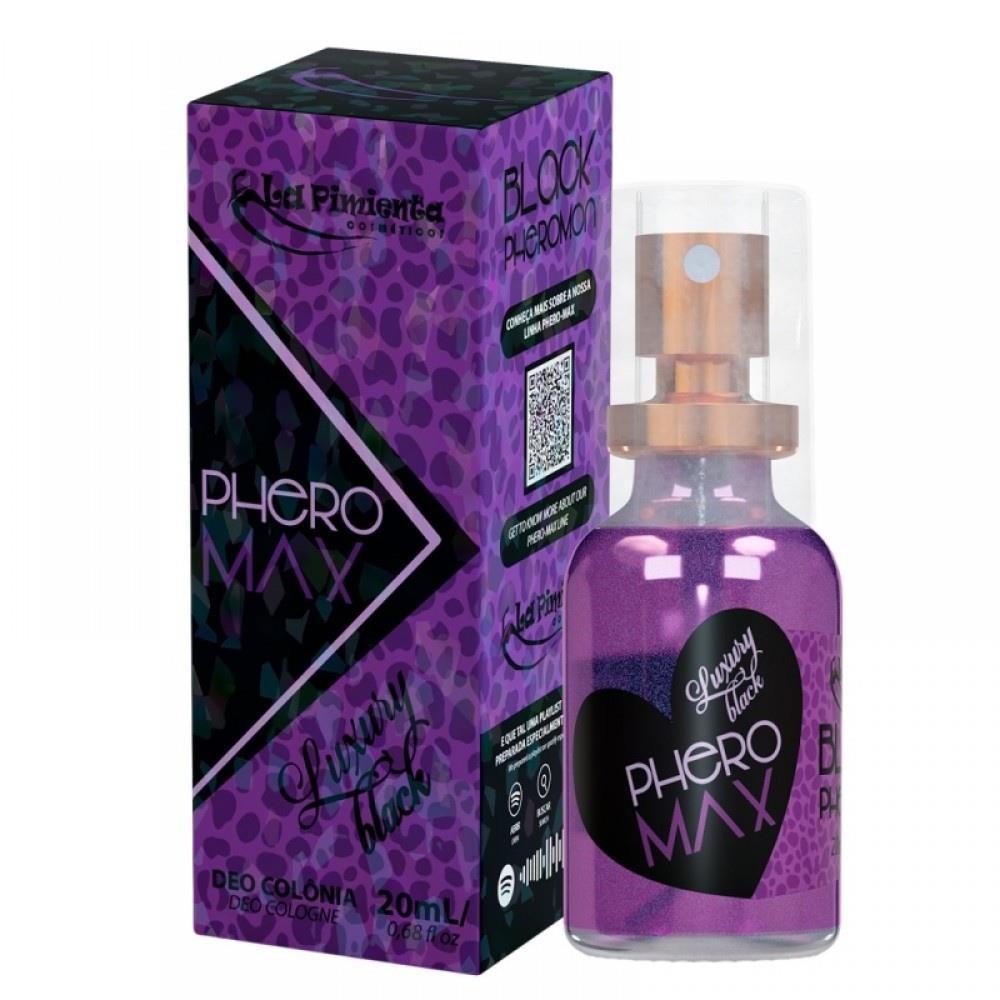 PERFUME PHERO MAX LUXURY BLACK 20ML - LA PIMENTA