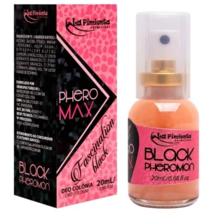 Perfume Afrodisíaco Fascination Black 20ml La Pimienta com brilho