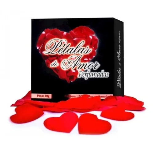 Pétalas perfumadas de rosas formato coração 100un Garji