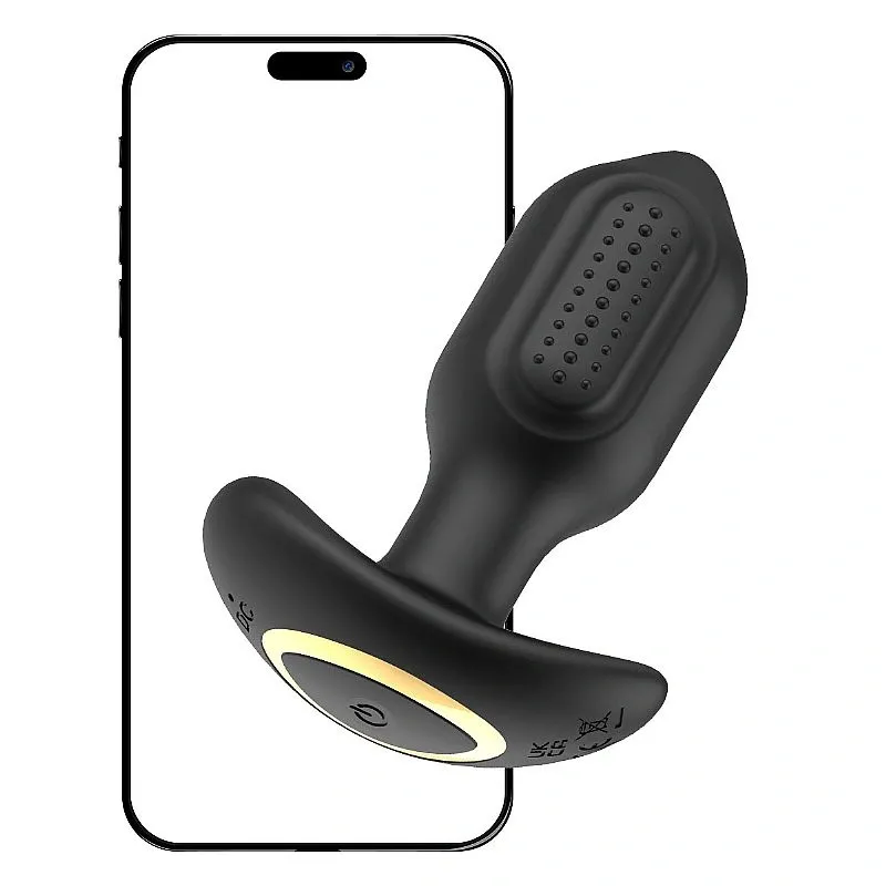 Plug Anal com Vibro e Rotação - Via APP À Longa Distância - Pong - SI