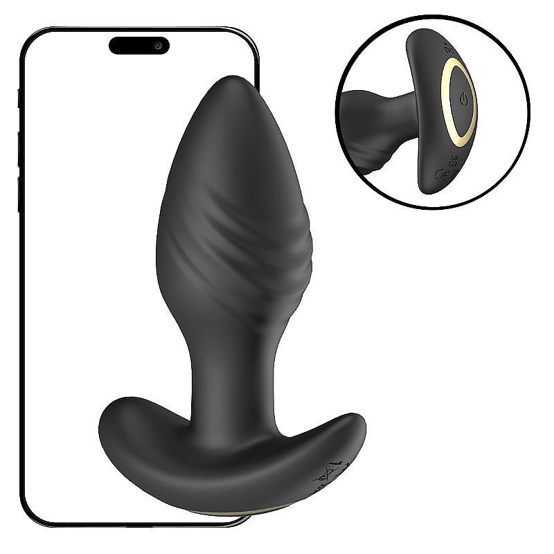 Plug Anal em Silicone - Controle Via Celular - Recarregável - Via APP À Longa Distância - SI