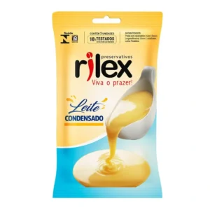 Preservativo com Aroma de Leite Condensado Lubrificado 3un Rilex