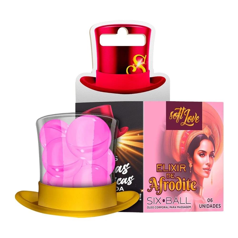 Sex Ball Elixir Afrodite Óleo de Massagem com 6 Unidades Soft Love
