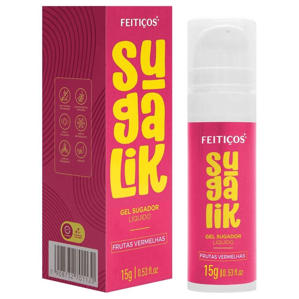 Gel sugador pulsador beijável Sugalik Frutas Vermelhas 15g Feitiços Aromáticos
