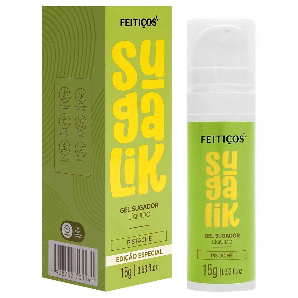 Gel sugador pulsador Sugalik sabor pistache Feitiços Aromáticos 15g