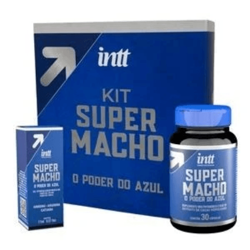 Super Macho Box Gel Excitante 17ml e Cápsulas Potência 30un Intt