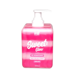 Hidratante para virilha Sweet Glow sabor chiclete gel creme beijável
