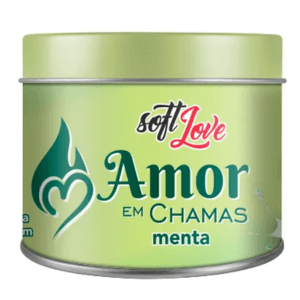 Vela Aromática Comestível Amor em Chamas Menta 50g - Soft Love