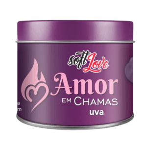 Vela aromática comestível uva 50g Soft Love Amor em Chamas
