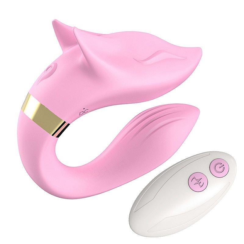 Vibrador de Casal / Formato de Lobo com controle Remoto - SI