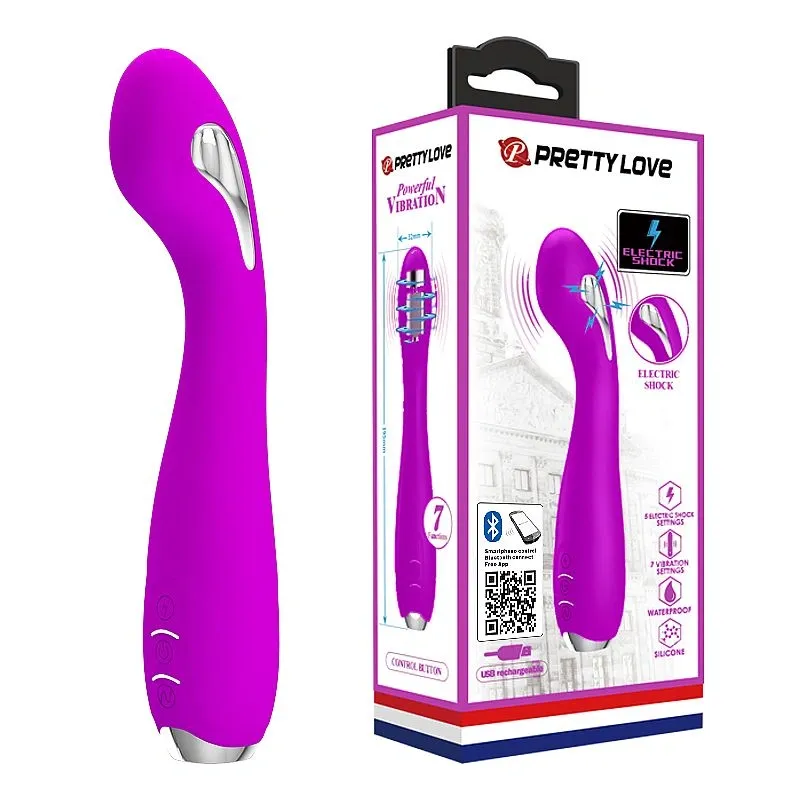 Vibrador ponto G com choque elétrico Homunculus Pretty Love controle via APP