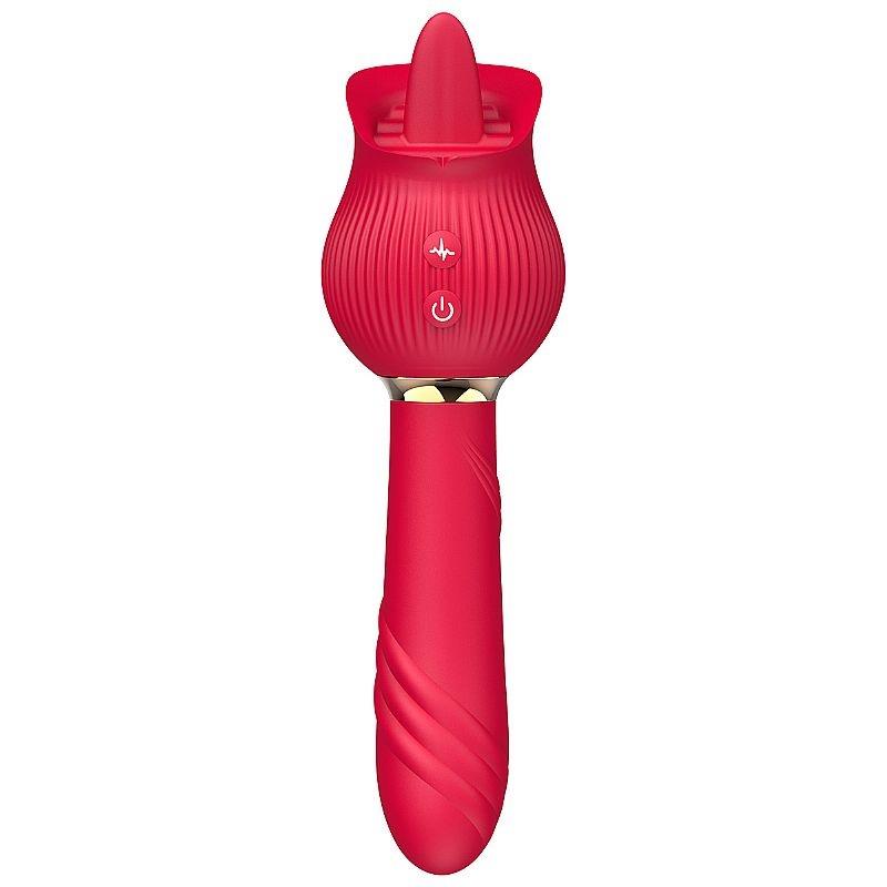 Vibrador de Ponto G e Clitóris / Rosa com Língua - SI