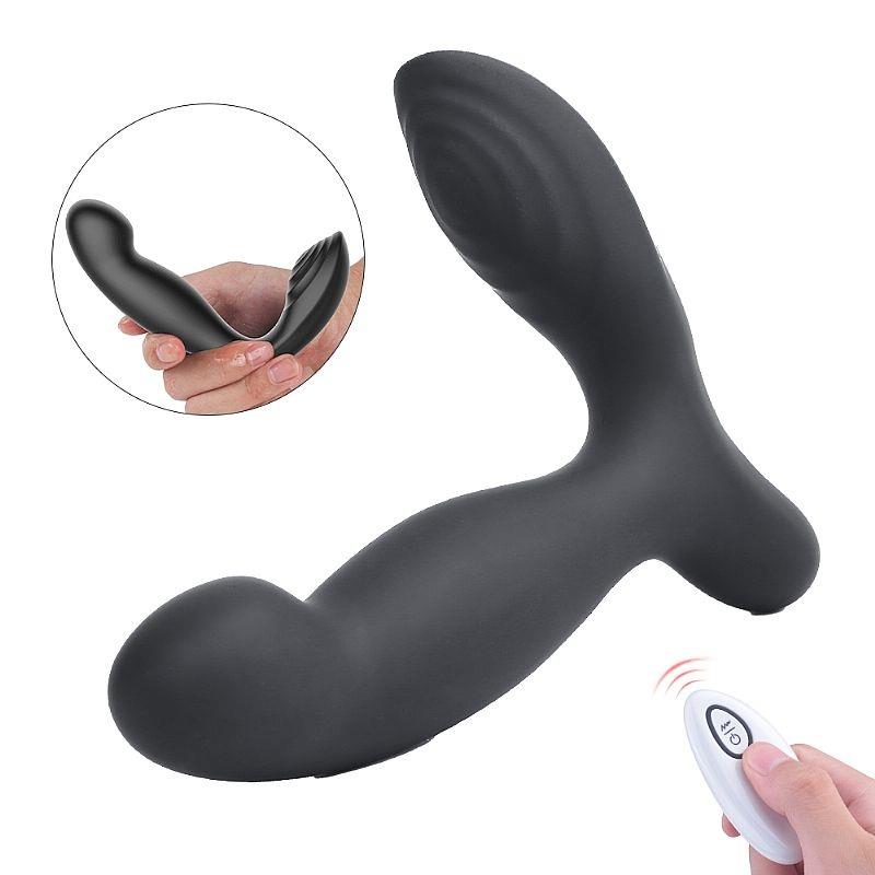 Vibrador de próstata Lucas S-Hande com controle remoto em silicone