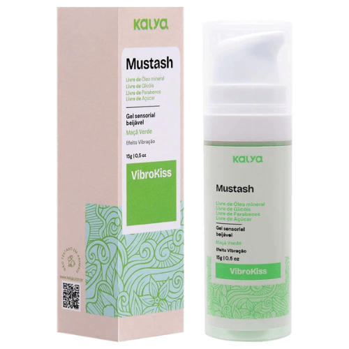 Vibrokiss Gel Beijável Vibração Maçã Verde 15g Kalya - Explosão de Sensações para Sexo Oral