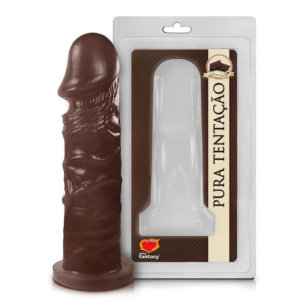 Pênis Aromatizado 15,3 X 4Cm Sem Vibro Chocolate Sexy Fantasy