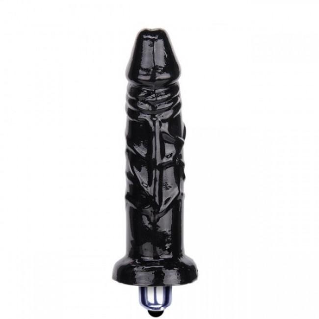 Pênis 12X3Cm Realístico Maciço Com Vibrador K Import Cor Preto