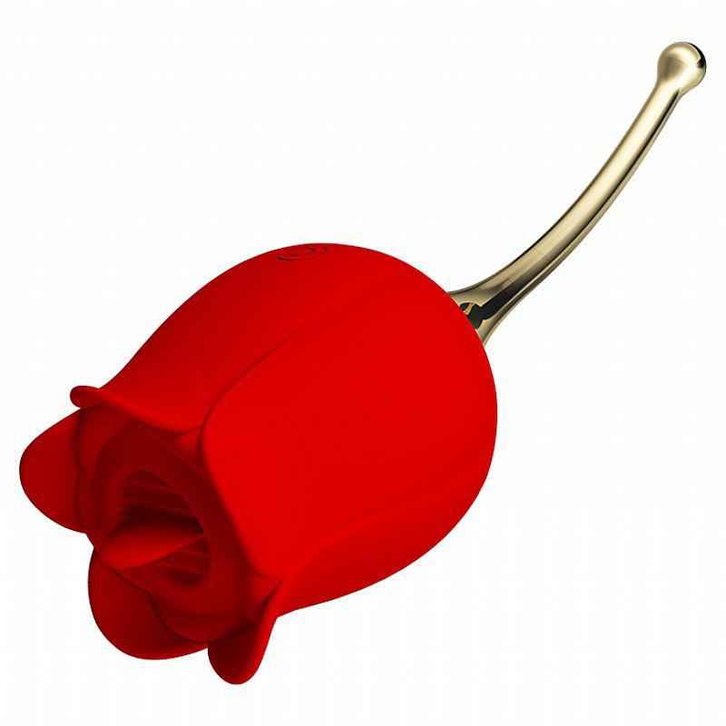 Estimulador de clitóris rosa Rose Lover Pretty Love com 12 vibrações