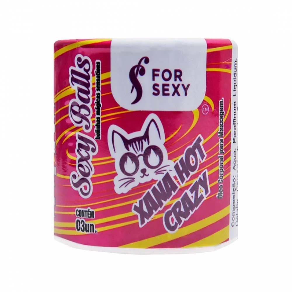 Xana Hot Crazy Sexy Balls 03 Unidades - Quatro Sensações em Uma - For Sexy