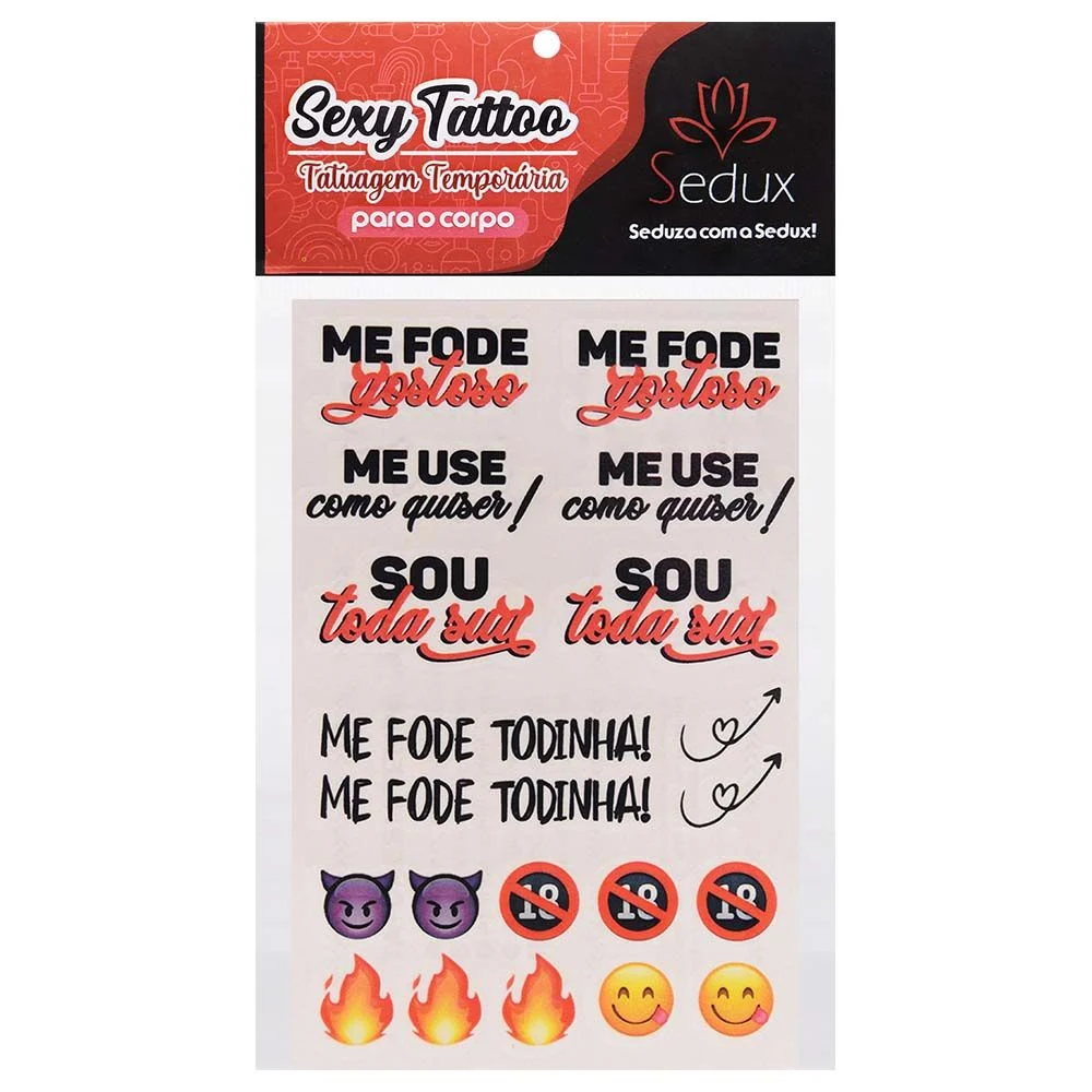 Sou Toda Sua Tatuagem Temporária 10 X 15Cm Sedux