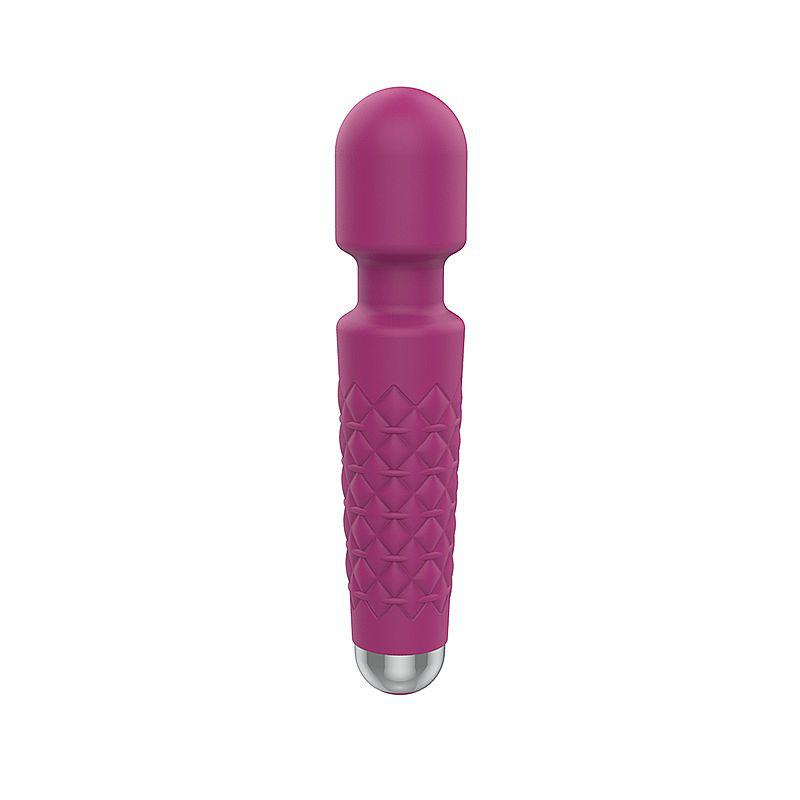 Varinha mágica vibratória clitoriana 20 vibrações silicone roxa recarregável
