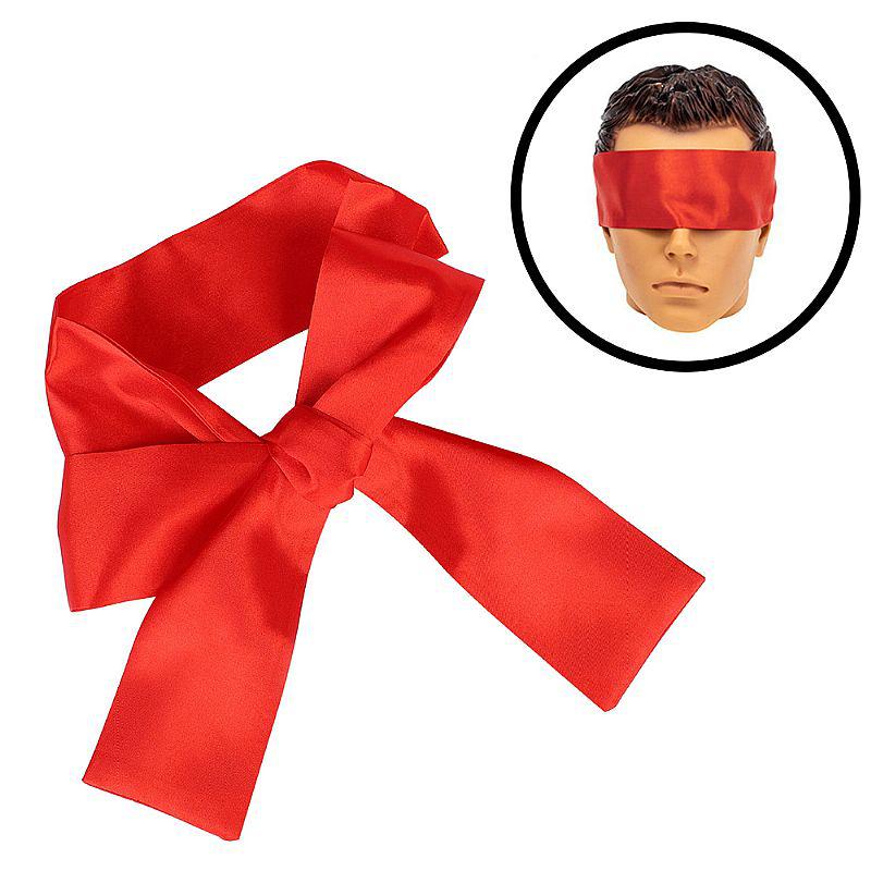 Venda para olhos Seduction Vermelho em cetim para jogos eróticos