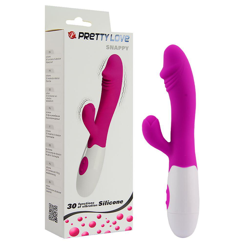 Vibrador duplo estimulador clitoriano Snappy Pretty Love 30 vibrações floral
