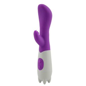 Vibrador ponto G clitóris roxo siliconado 10 modos de vibração