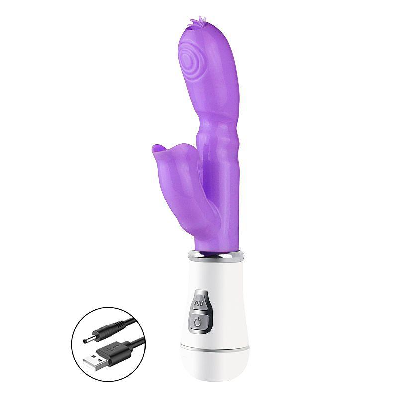 Vibrador Estimulador SI Roxo para Ponto G e Clitóris - 12 Vibrações Potentes, Recarregável