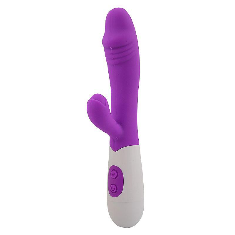 Vibrador de Ponto G e Clitóris Cor Roxo - Á Pilhas