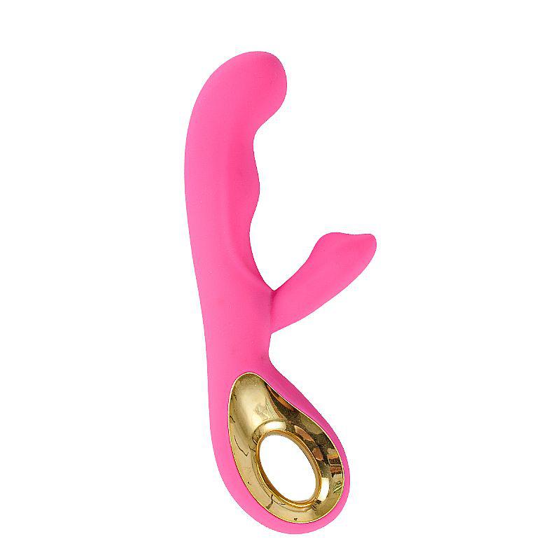 Vibrador Rosa Dupla Estimulação Ponto G e Clitóris - 10 Modos de Vibração - SI