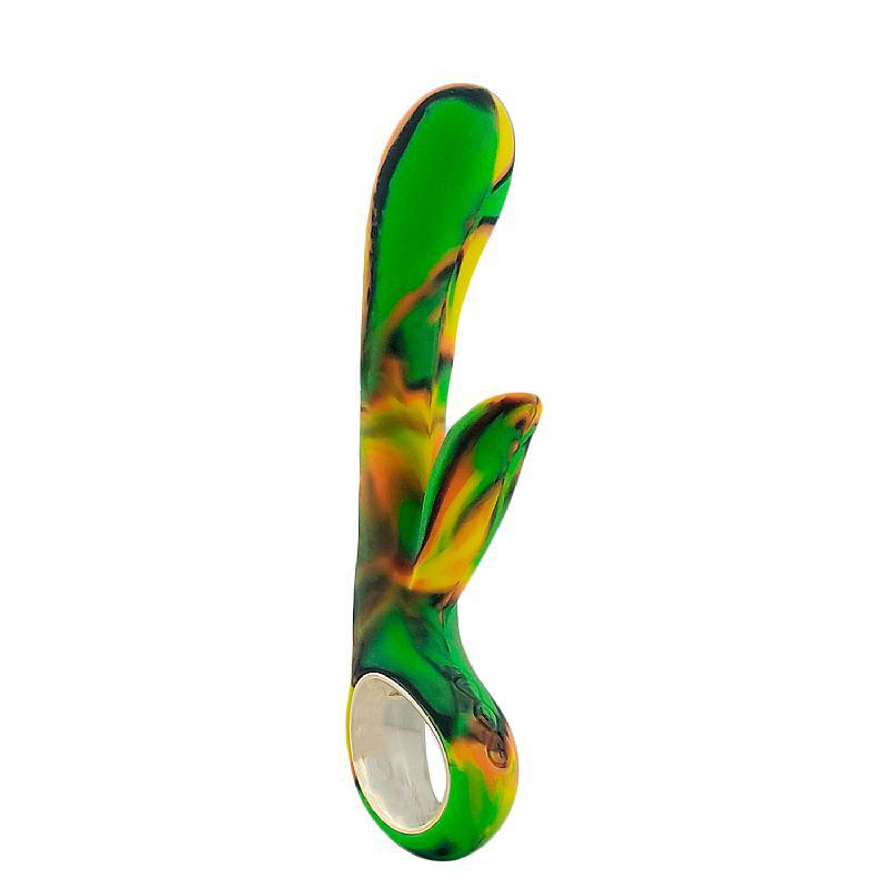Vibrador ponto G e clitóris 10 modos cor verde Lealso