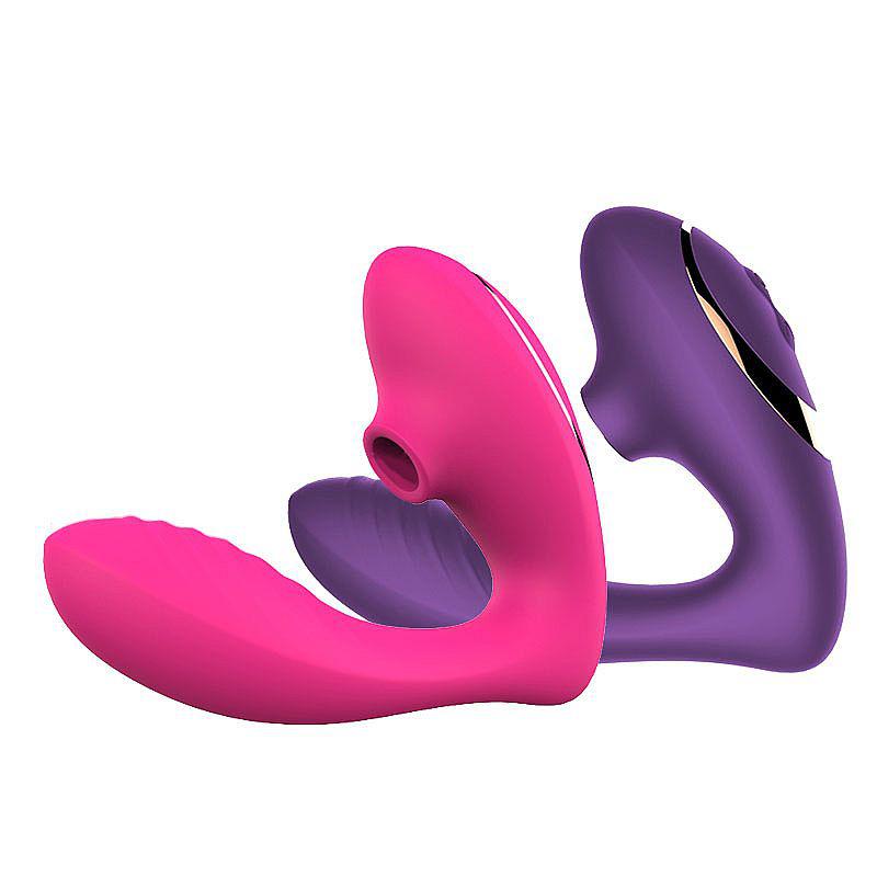 Vibrador e Estimulador de Ponto G e Sugador de Clitóris com Pulsação - Carlota - SI