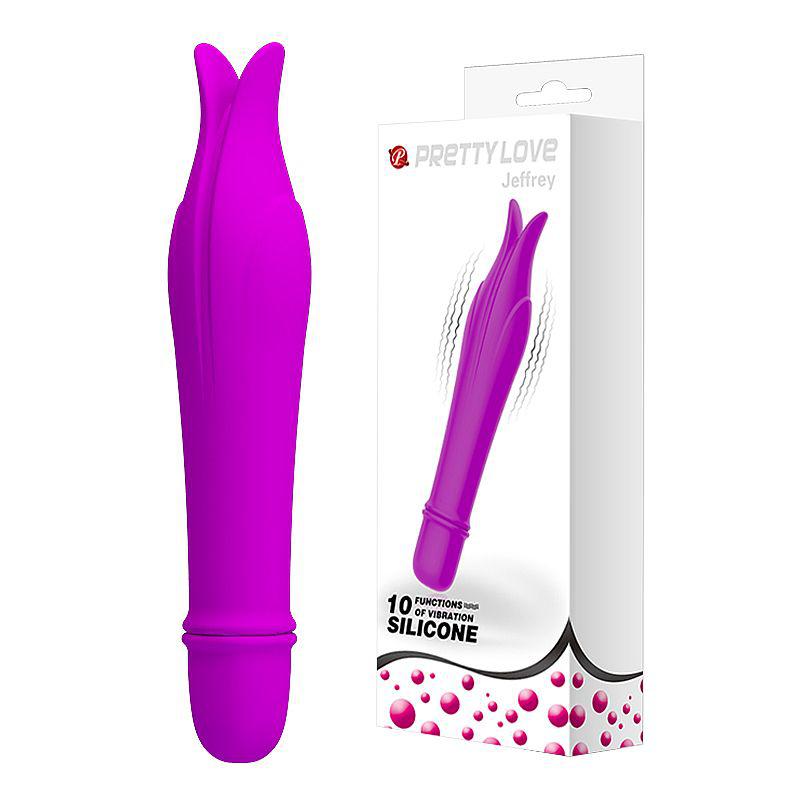 Vibrador estimulador de clitóris Edward Roxo 10 modos em silicone