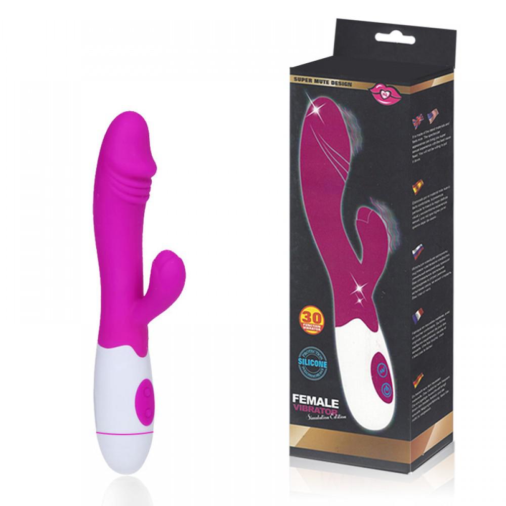 Vibrador Recarregável com Estimulador Clitoriano e 30 Modos de Vibração