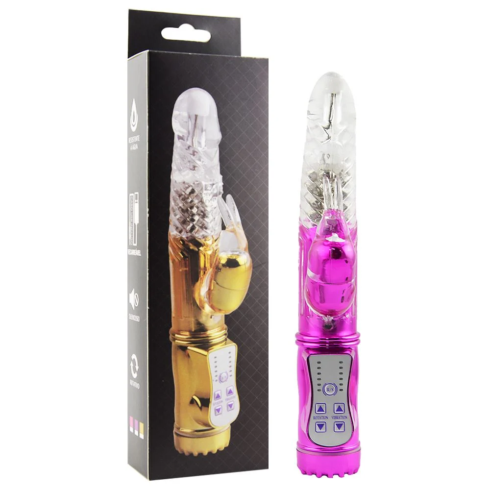 Vibrador Rotativo Pink Rabbit 36 Vibrações Usb 22 X 3,5cm Gtoys
