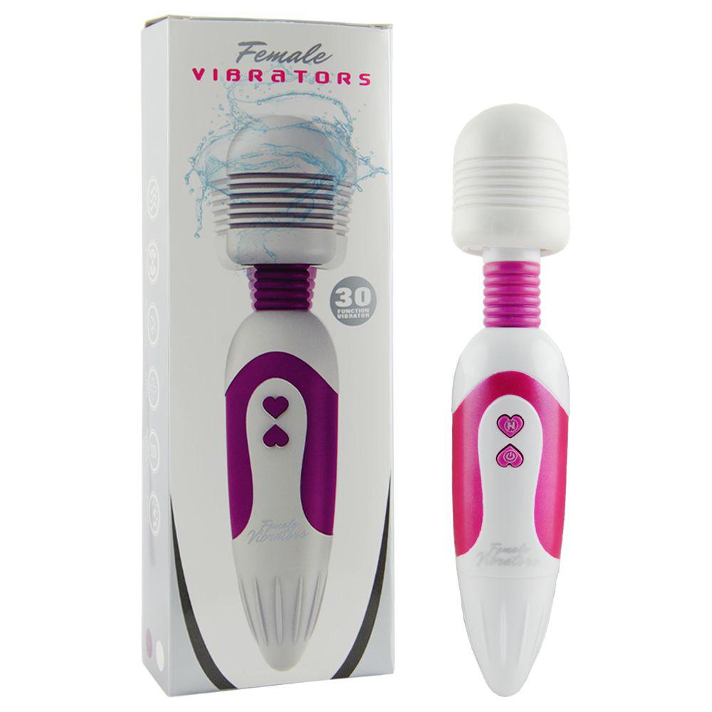 Vibrador Varinha Mágica Cor Branco 12 Vibrações Gtoys