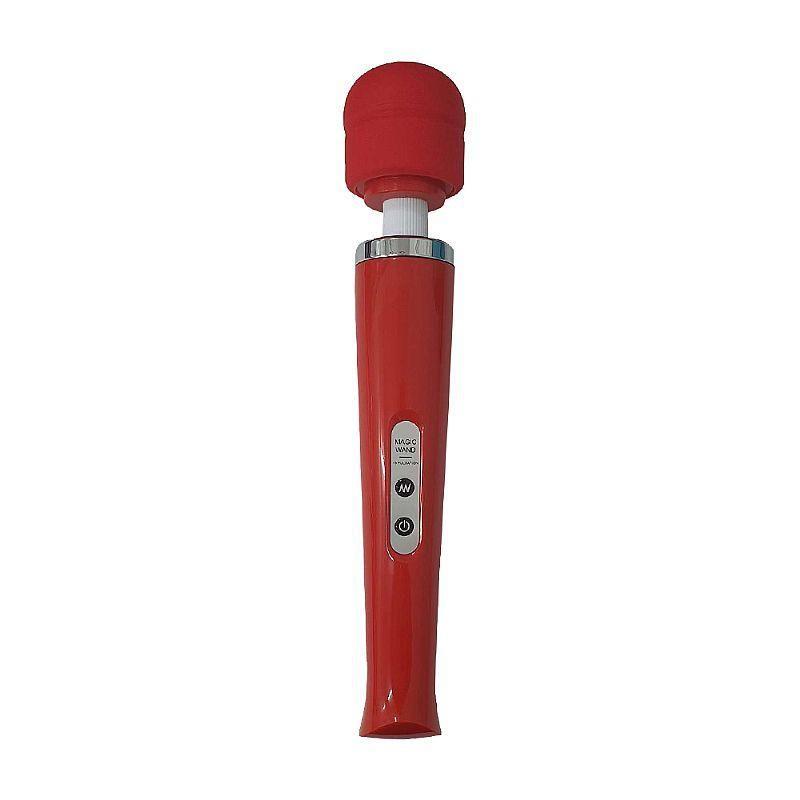 Vibrador Varinha Mágica Cor Vermelho Com 10 vibrações Recarrégavel USB