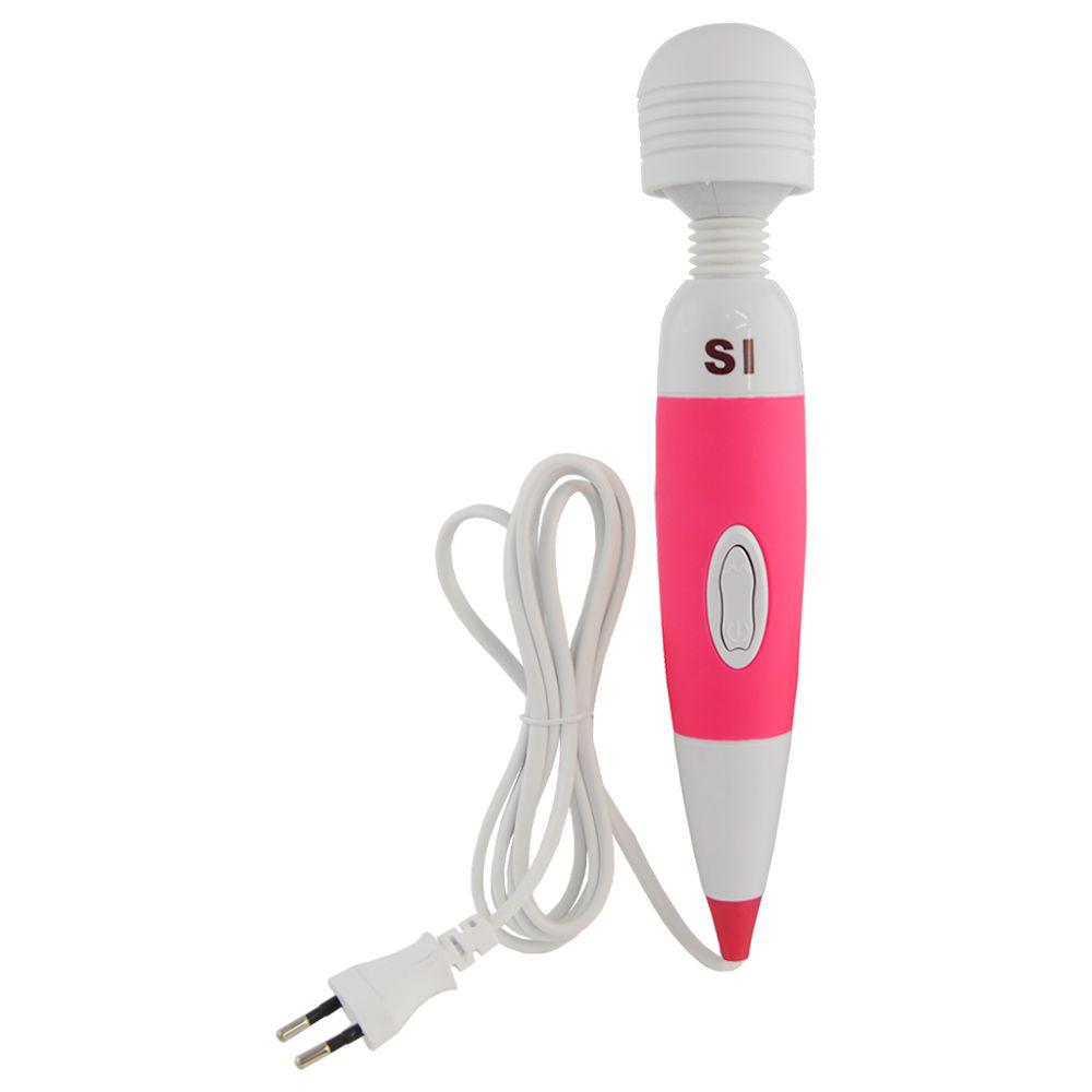 Vibrador Varinha Mágica Cor Pink Elétrico Bivolt Sexy Import