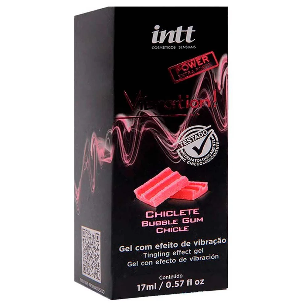 Gel excitante beijável Vibration Power sabor chiclete 17ml Intt