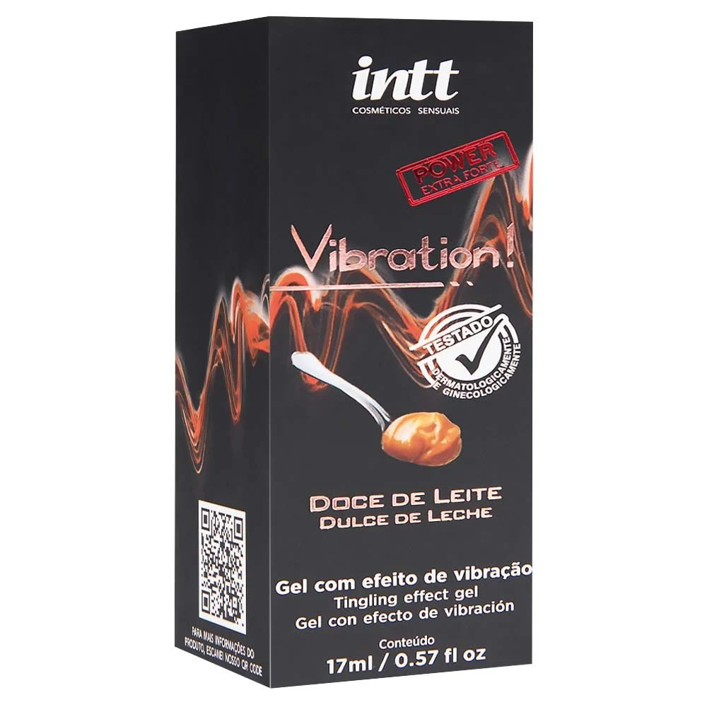 Vibration Gel Excitante Beijável Sabor Doce De Leite 17Ml - Intt