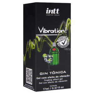Gel excitante Vibration Gin Tônica beijável 17ml Intt spray íntimo