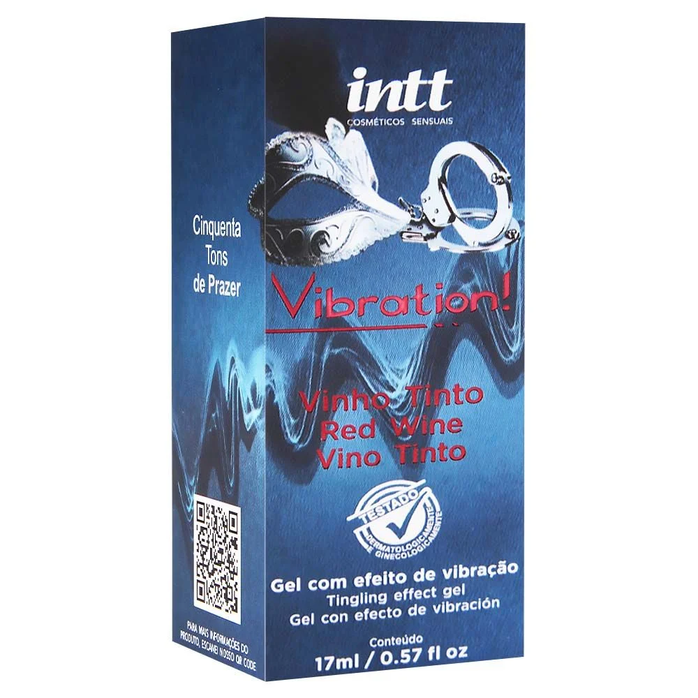 Vibration Gel Excitante Beijável 50 Tons De Prazer Sabor Vinho Tinto 17Ml - Intt