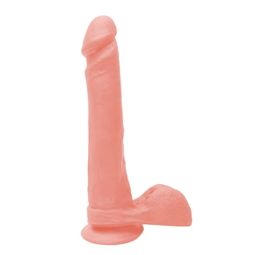 Pênis de borracha maciça 24x4cm realístico sem vibro Prazer E Cia