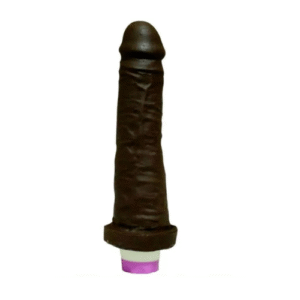 Prótese com vibrador realística 18x4cm cor marrom KMV Sex Shop