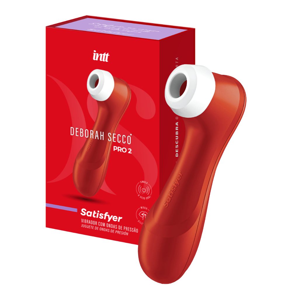 Sugador de clitóris Pro 2 Satisfyer INTT vermelho 11 modos Air-Pulse